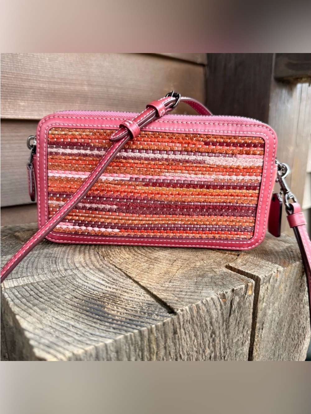 Coach Kira Crossbody bag in upwoven leather